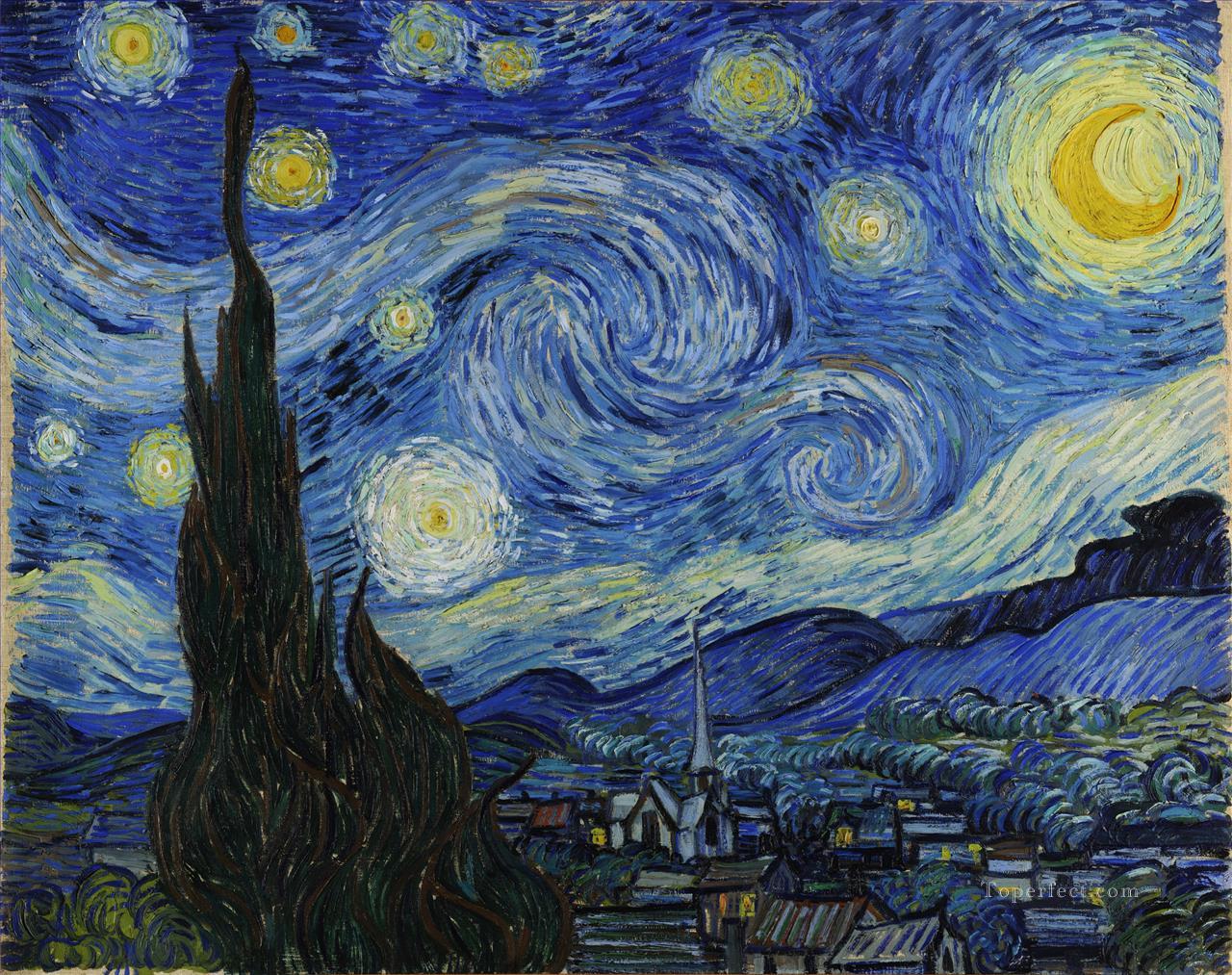 The Starry Night Vincent van Gogh Oil Paintings